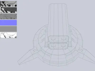 Scifi advance turret collection 3D Model Pack purchase