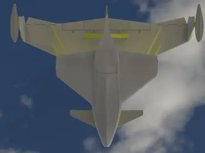 Paramedic airplane Low-poly 3D model