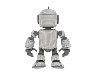 RobotShaped Low-poly 3D model