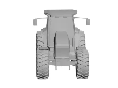 Tractor concept Low-poly 3D model