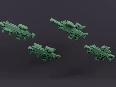 Revised Bolter Rifle Pack 3D print model