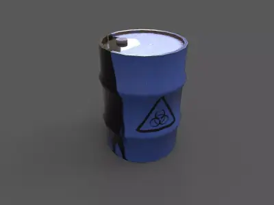 Oil Barrel  Free low-poly 3D model buy