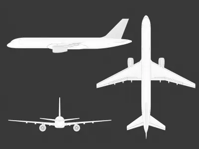 Boeing 757-200 3D print model