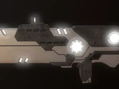 Sci Fi Gun Low-poly 3D model purchase