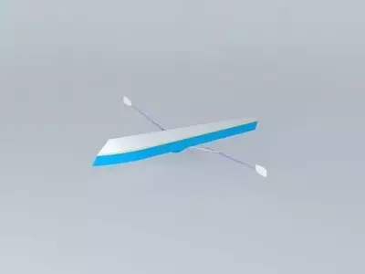 Open ocean Row boat Free 3D model