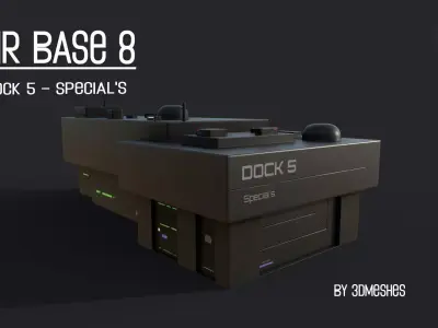 AIR BASE 8 - Dock 5 -  Specials - PBR Low Poly Low-poly 3D model