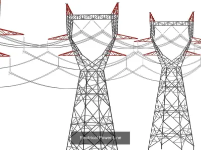 Electrical Power Line collection 3D Model Pack