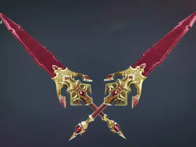  Fantasy Dagger Low-poly 3D model