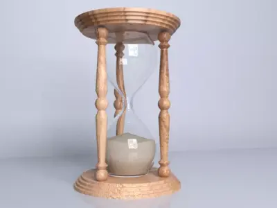 Simple Hourglass Low-poly 3D model