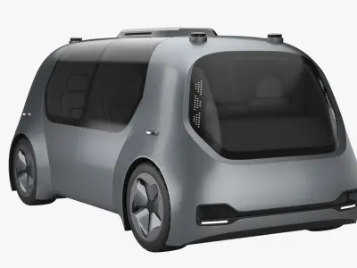 Self-Driving Shuttle Concept 3D model purchase
