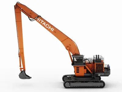 Hitachi EX1900 Low-poly 3D model