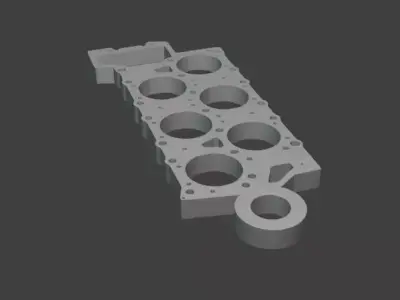 VR6 Engine Gasket Keychain - V1- V2 3D Models for 3D Printing 3D print model