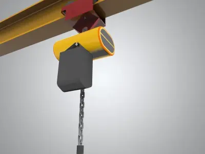 Warehouse Mobile Gantry Crane 3D model