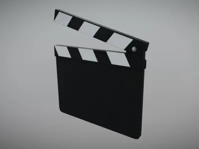 Movie Clapperboard Low-poly 3D model
