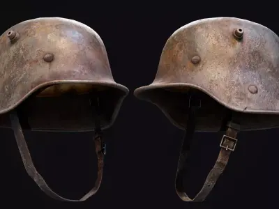 Stahlhelm Low-poly 3D model