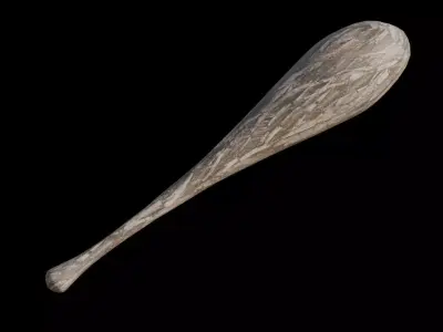 Wooden weapons Low-poly 3D model
