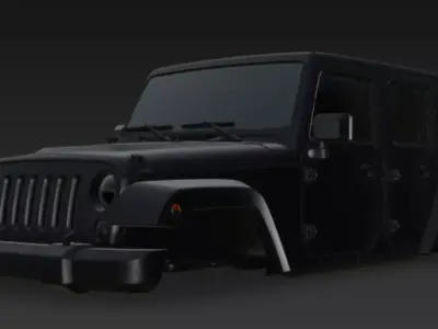 Black jeep body 3d model 3D model