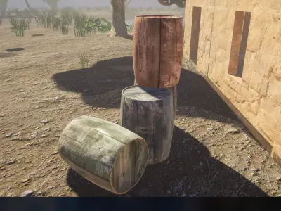 Barrel - 8K Textures Low-poly 3D model