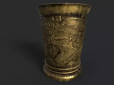 Lowpoly Ancient Wine Glass Low-poly 3D model