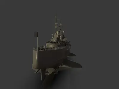 Battleship King George V Low-poly 3D model