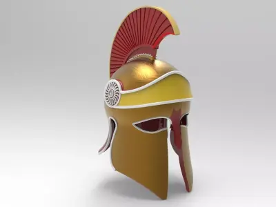 Hoplite Corinthian Helmet - Ancient Greece Spartan Army 3D model