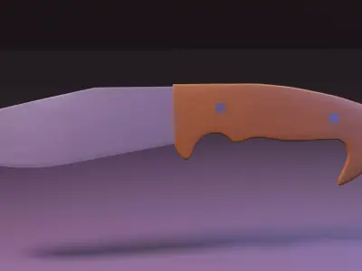 Knife  Golem Low-poly 3D model