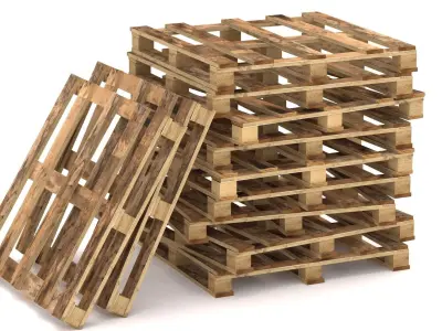 Industrial Pallet Low-poly 3D model