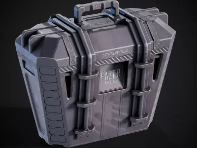 Sci-fi Crate PBR Low-poly 3D model