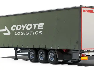 Kogel S24-1 Semi-trailer curtain 2021 3D model
