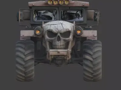 Custom Wide Body Interceptor 3D Model Low-poly 3D model