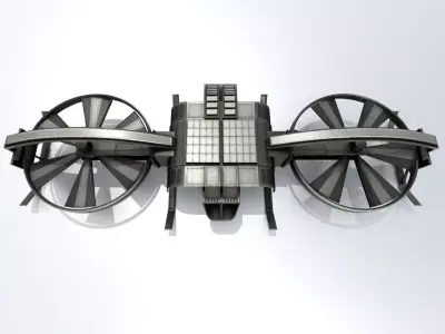Drone Game Ready futuristic Free low-poly 3D model
