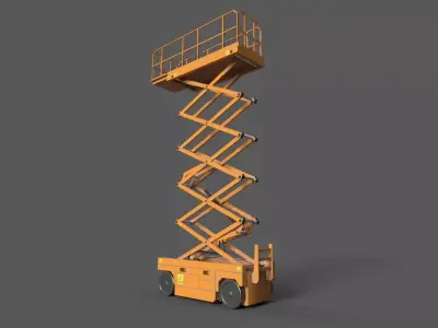 Scissor lift Low-poly 3D model Low-poly