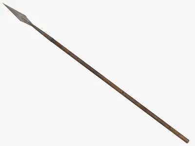 Medieval Spear Low-poly 3D model get
