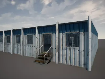 Military Outpost Building 01 Low-poly 3D model