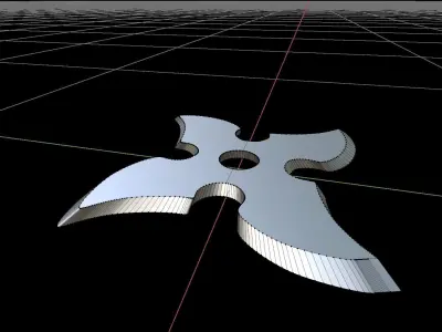 Shuriken metal blade 3D print model