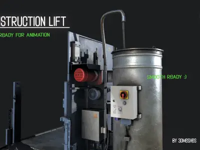 Construction Lift Low-poly 3D model purchase
