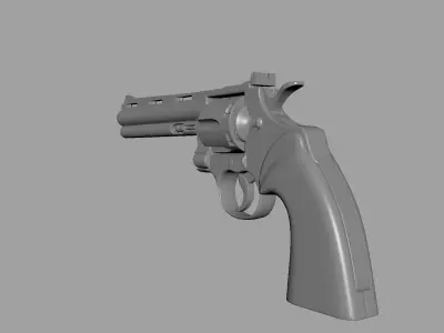 357 Magnum pistol 3D model