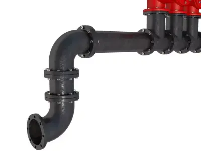 Industrial Pipes 3D model buy
