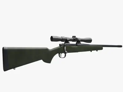 Remington 700 xcr  3x9 scope 3D model