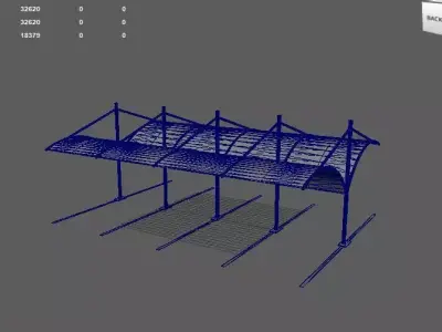 Carport 02 3D model