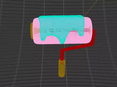 Paint Roller 3D model purchase