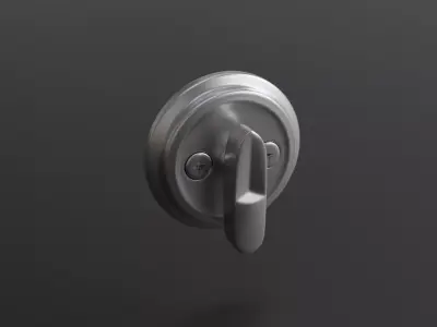 Door Lock Metal Low-poly 3D model