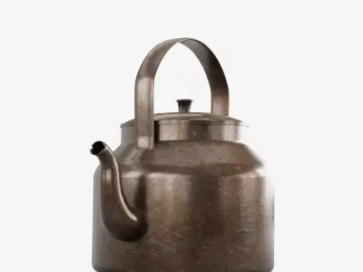 Used Stainless Steel Kettle  3D model