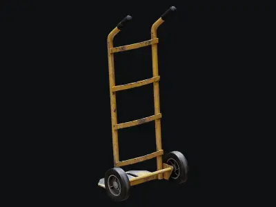Low Poly PBR Sack Truck Low-poly 3D model