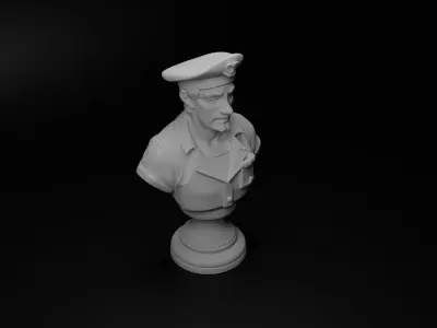 Portuguese Sailor Bust Chess 3D print model