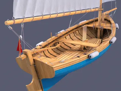 sailboat sailing boat 3D model