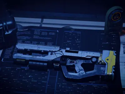 Scifi rifle 3D model