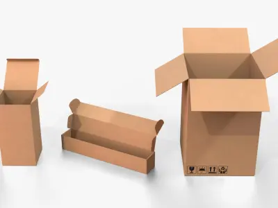  Cardboard Box Collection - Tall and Long Form Mix 