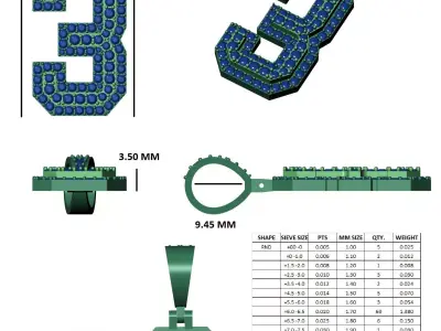 3 Initial Pendent 3D print model