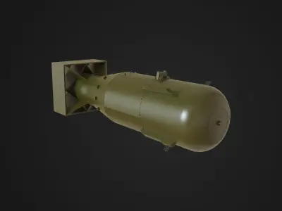 Little Boy Atomic Bomb Low-poly 3D model purchase